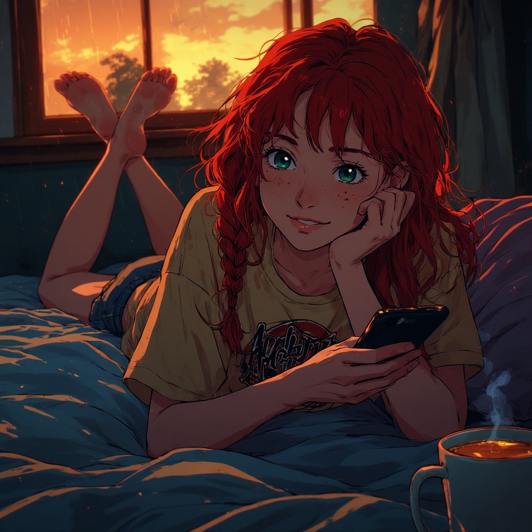 Lena's Cozy Moment