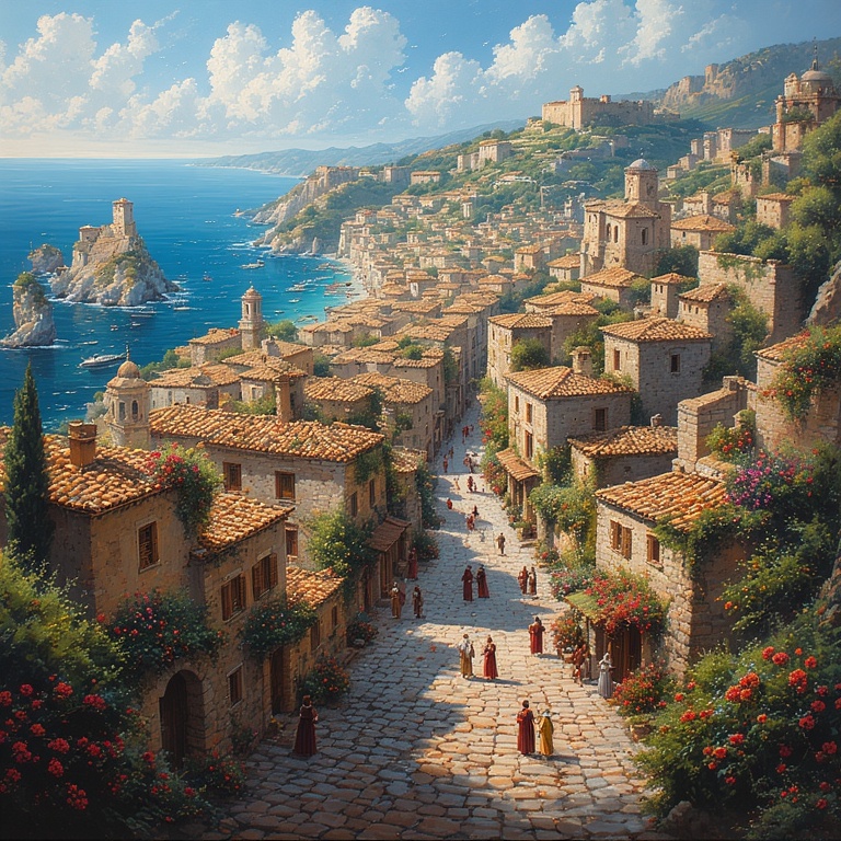 Ancient Mediterranean Cityscape