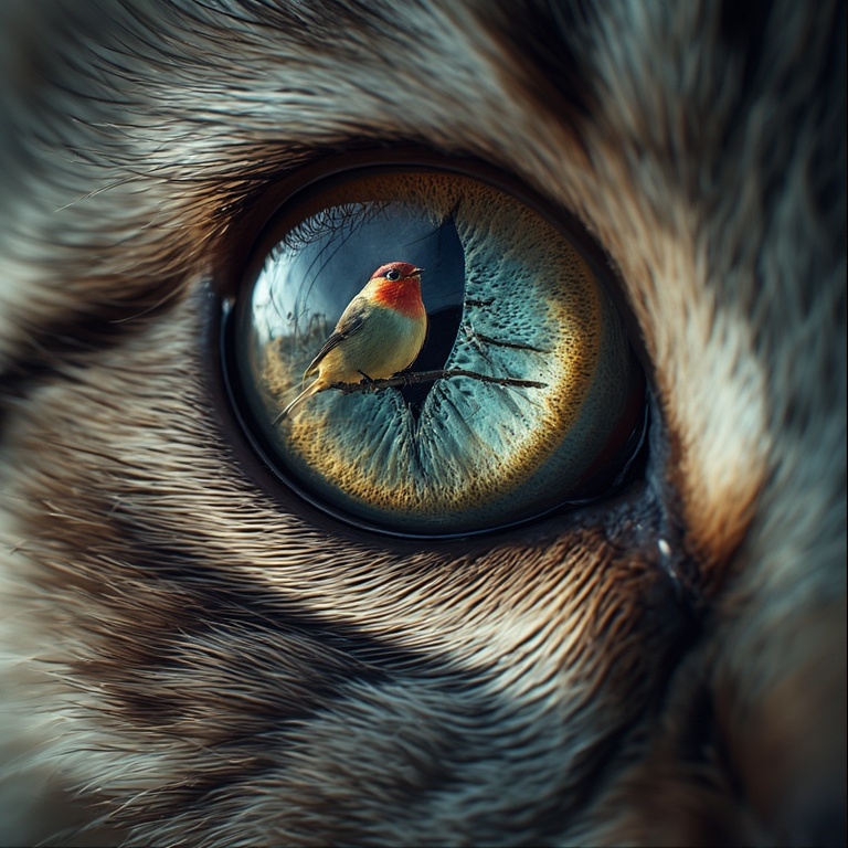 Feline Eye Reflection