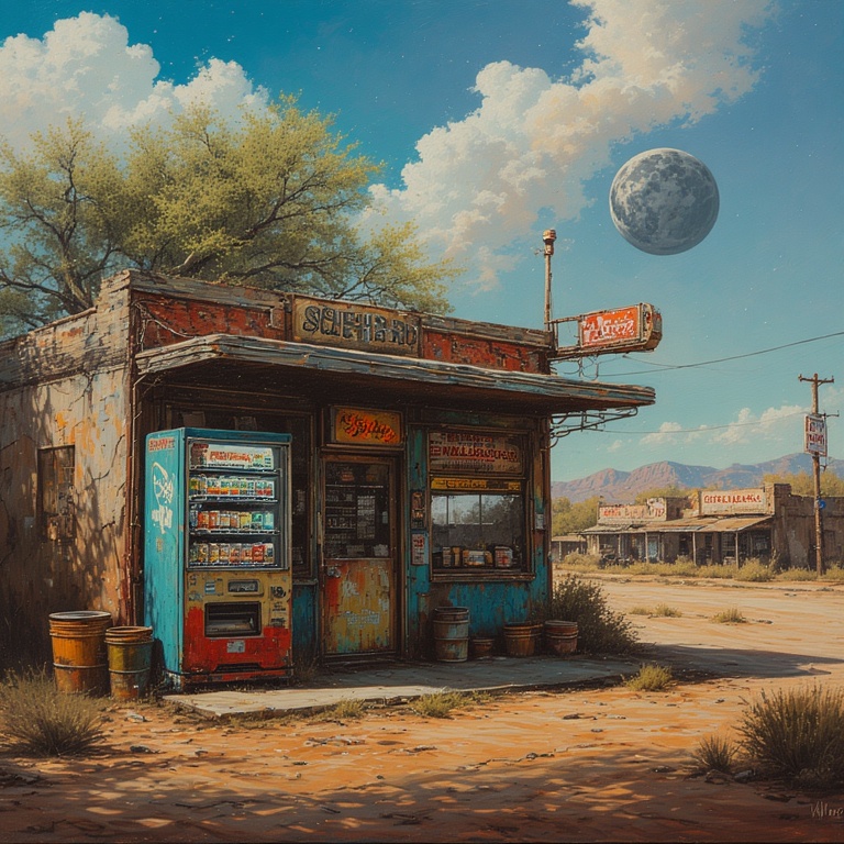 Cyborg Diner Sunset Fading