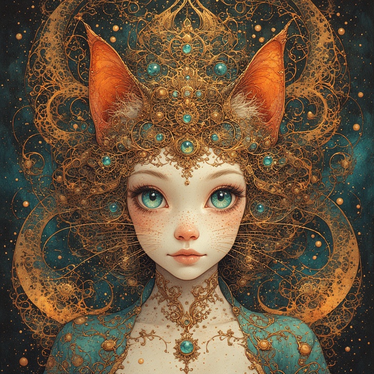 Digital Feline Icon