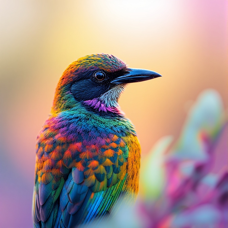 Psychedelic Woodpecker Portrait
