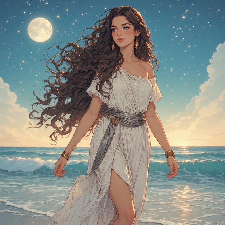 Moonlit Beach Siren
