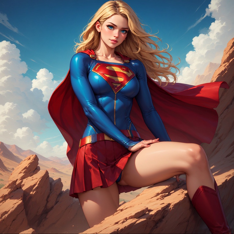 Supergirl in Crimson