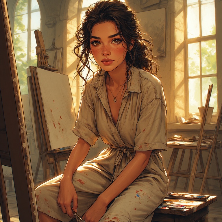 Serene Art Studio Moment