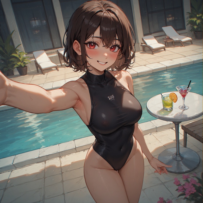 beckoning bikini beauty