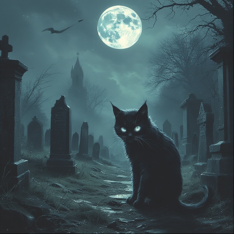 Moonlit Cemetery Demon