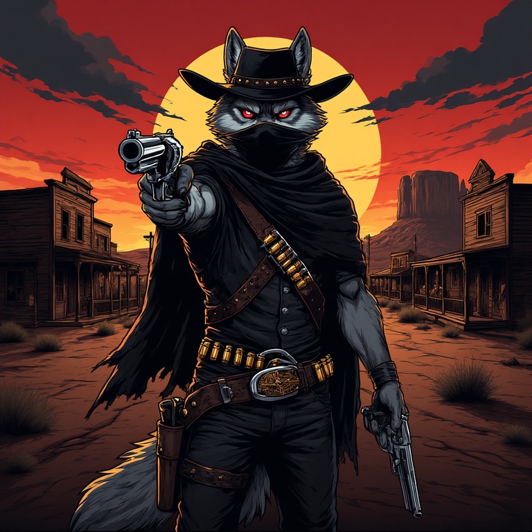 Wolf Outlaw Sunset