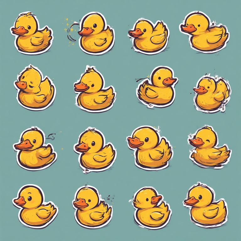 cartoon duck stickers