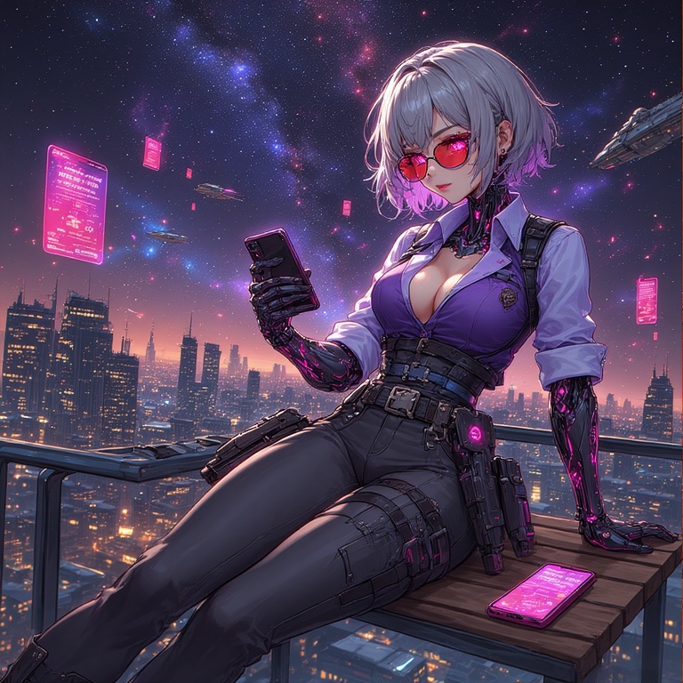 Cybernetic Vigilante Lady
