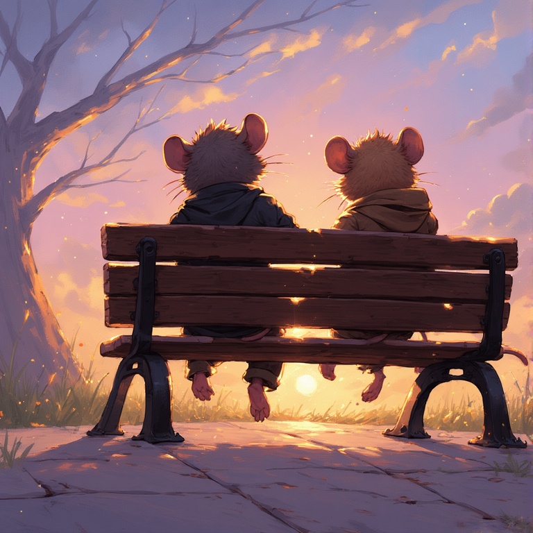 Sunset Bench Buddies