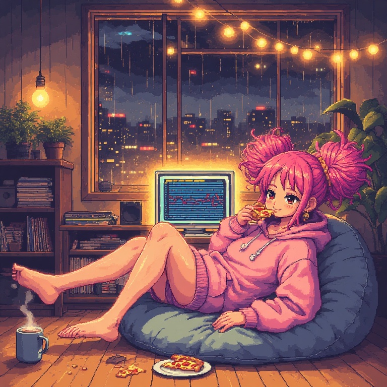 Pixelated Fantasy Scene