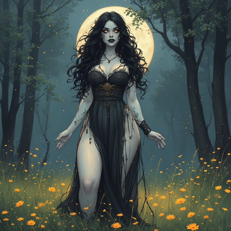 Wild Moonlit Fae Seductress
