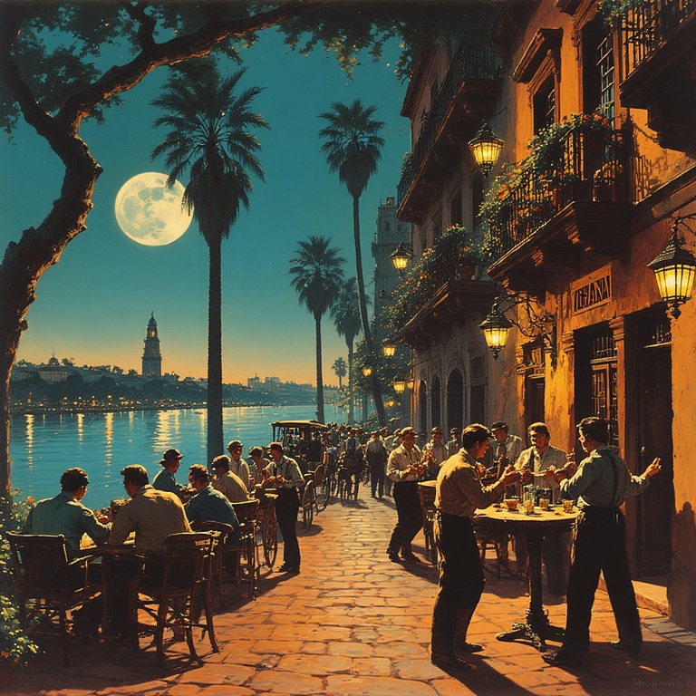 Moonlit Seville Tavern