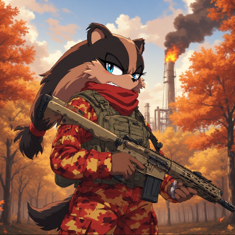 Angry Badger in Camo