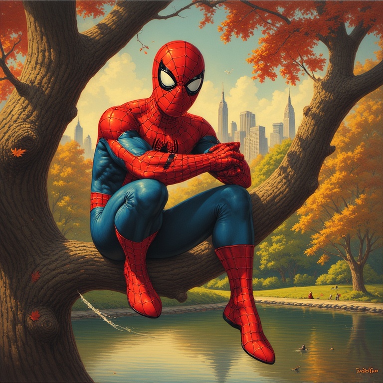 Spiderman's Autumn Perch