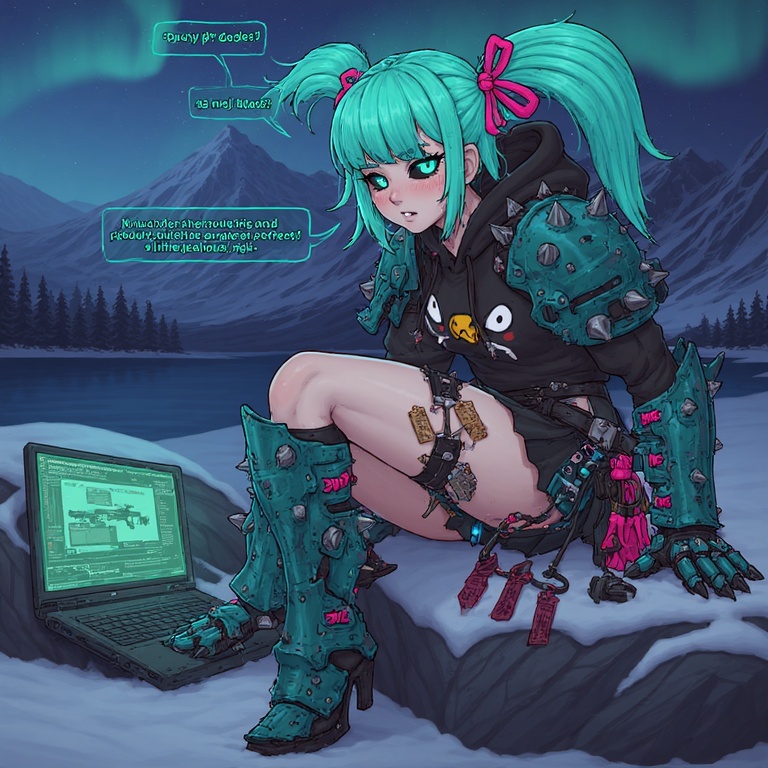 Neon Warrior Goddess
