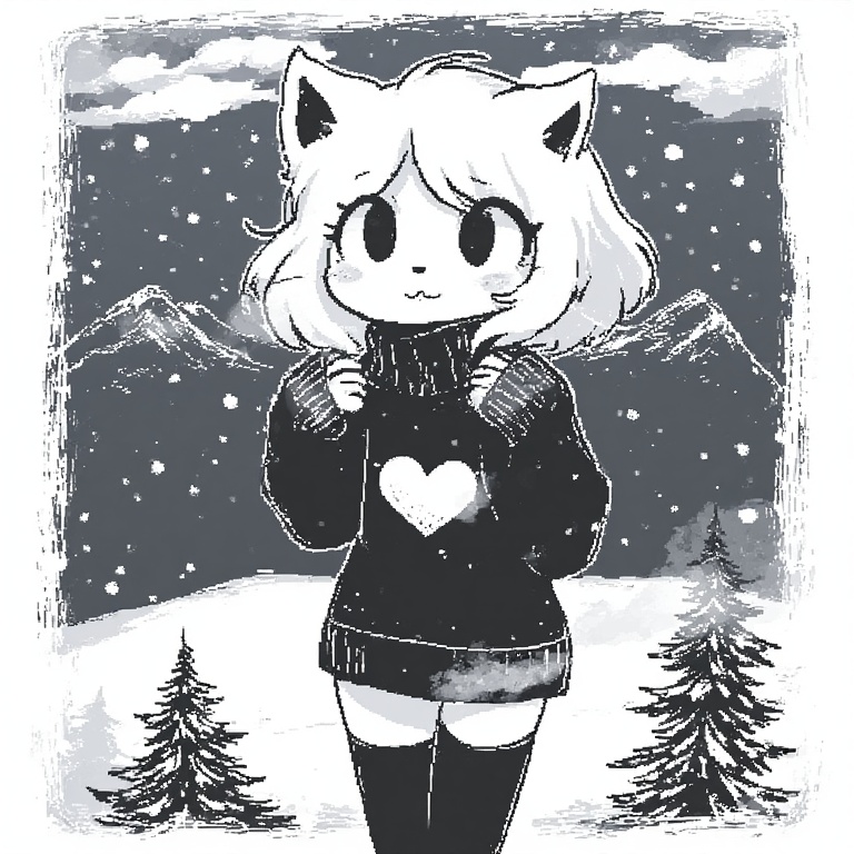 Frosty Feline Hugger