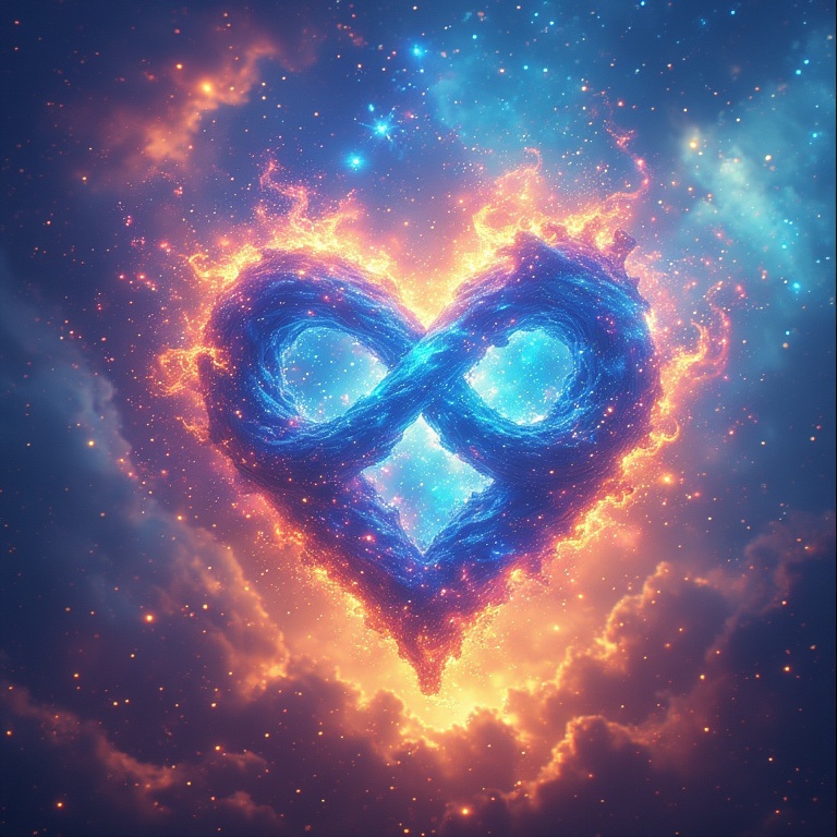 Infinite Cosmic Heart Blaze