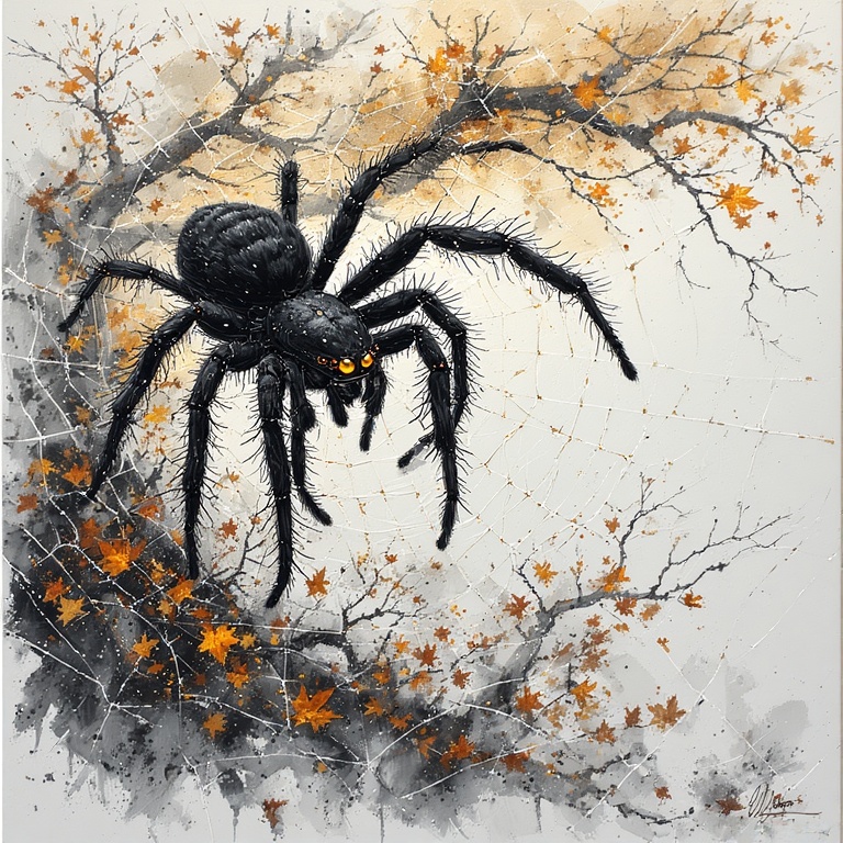 Glowing Spider's Cosmic Smile