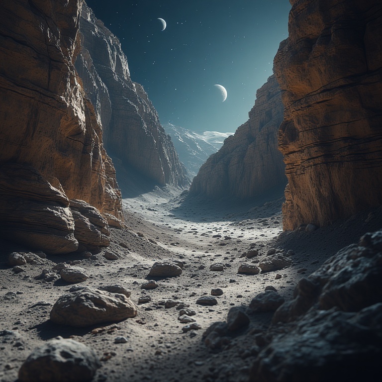 Lunar Canyon Landscape