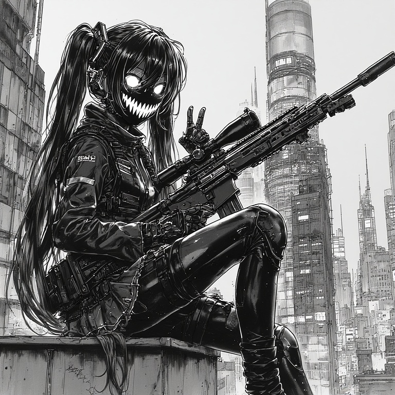 Neon Sniper Miku