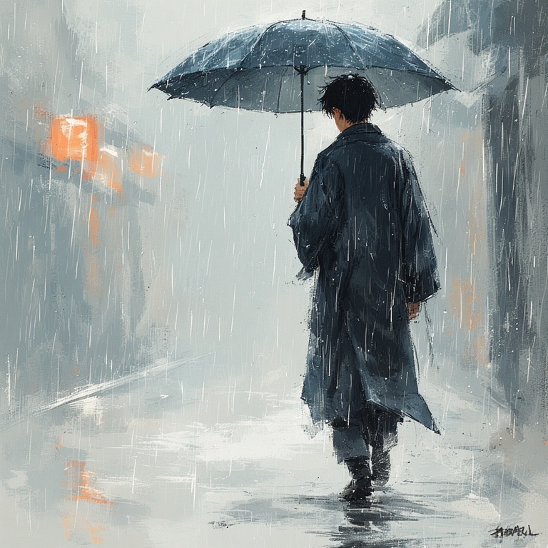 Rainy Day Samurai Stroll