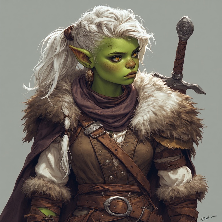 Green Half Orc Beauty
