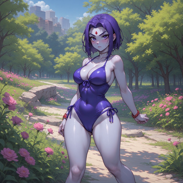 Raven in Park Bikini