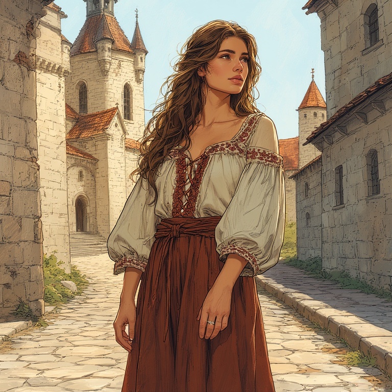 Medieval Maiden's Gaze