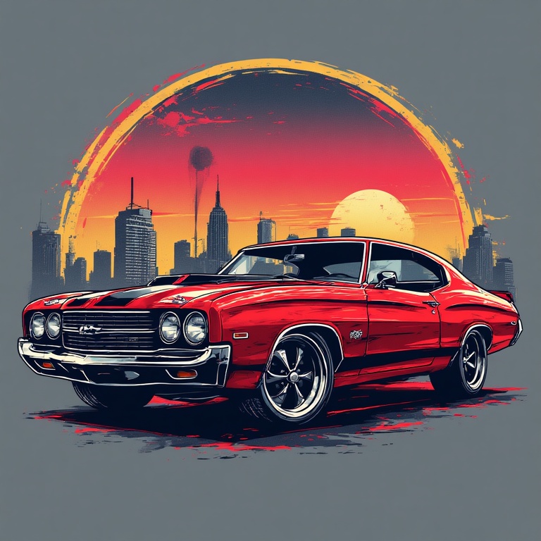 Neon Muscle Sunset
