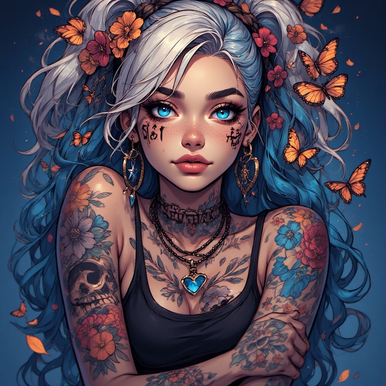 Tattooed Anime Beauties Slump