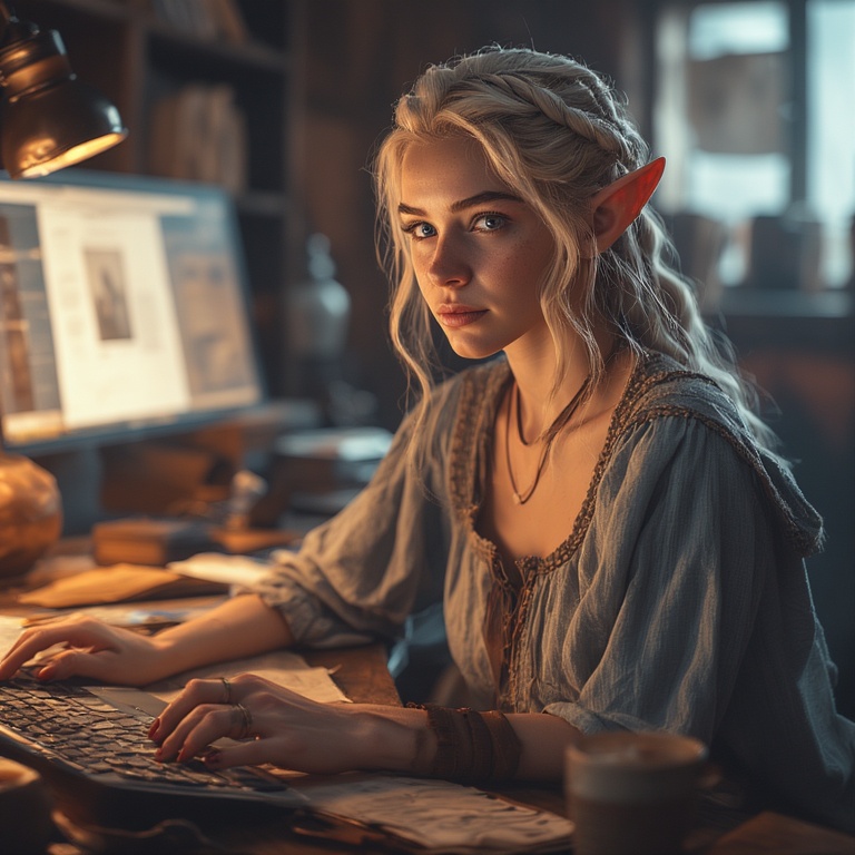 Deskbound Elf Warrior