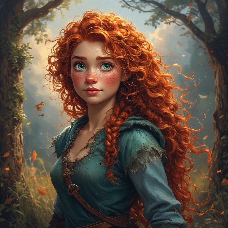 Realistic Merida Illustration