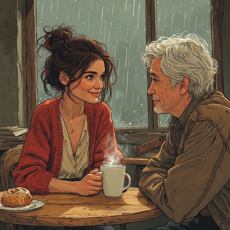 Rainy Café Encounter