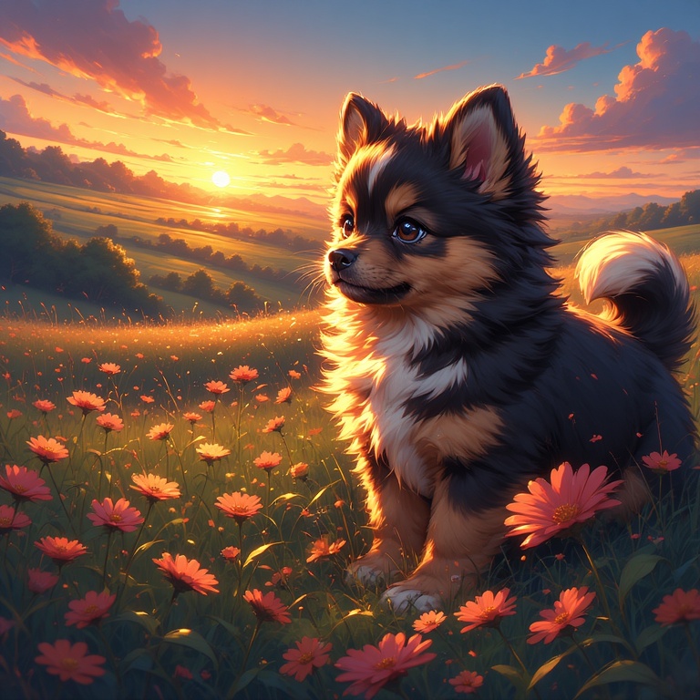 Floral Sunset Companion