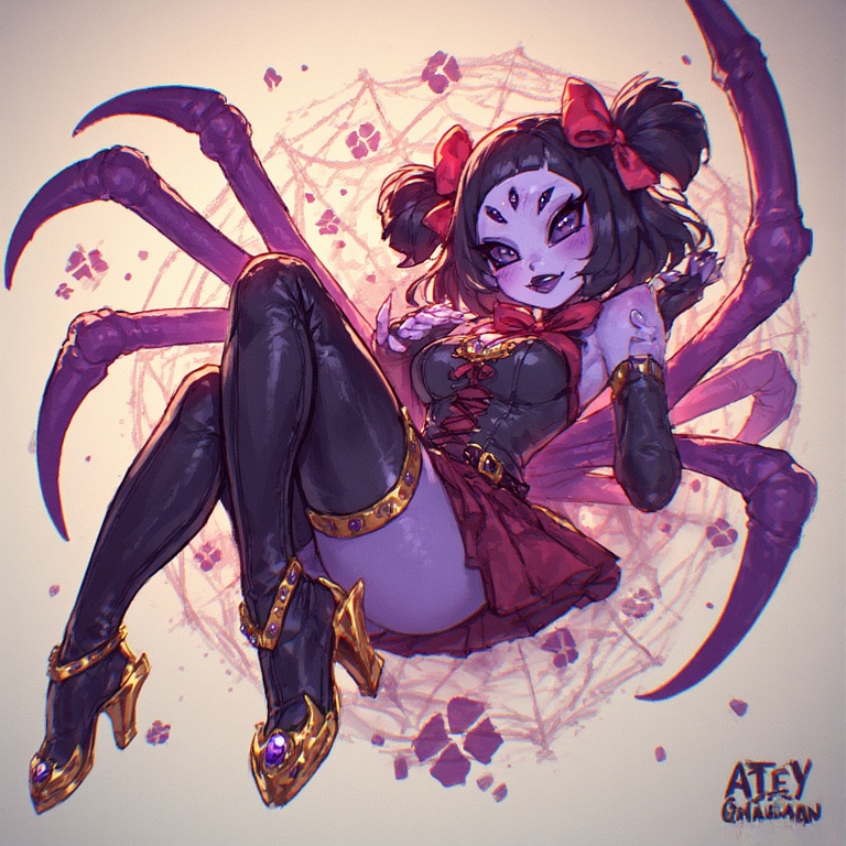 Purple Boots Noir Muffet