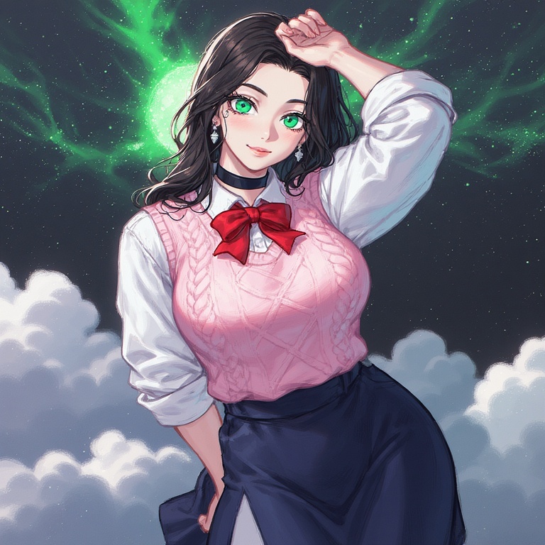 Elegant Obsidian Princess