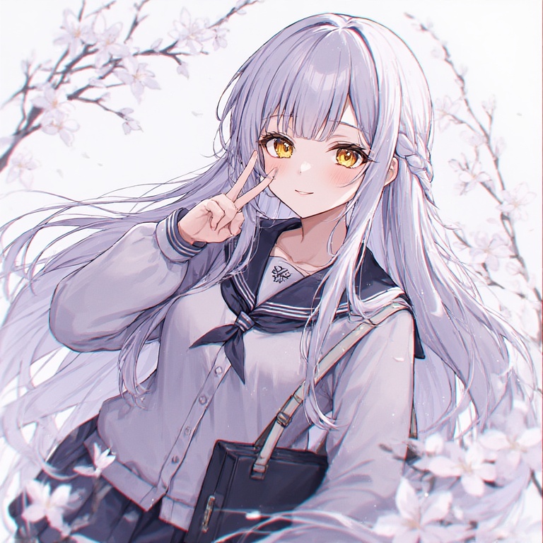 Peaceful Schoolgirl