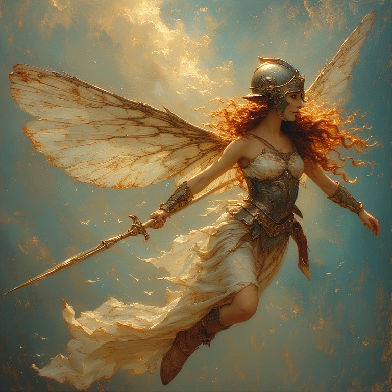Fiery Winged Warrior