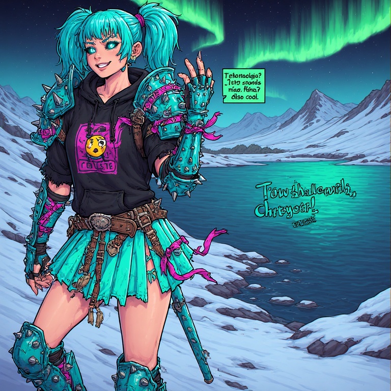 Neon Warrior Girl