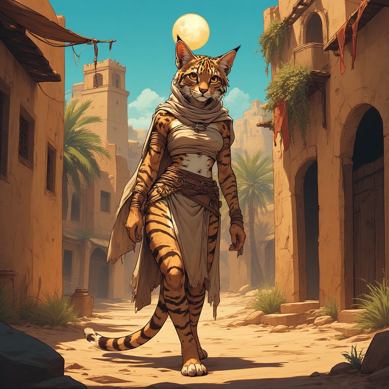 Desert Feline Wanderer