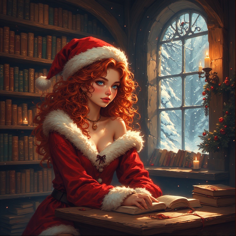 Sleigh Bell Librarian Cutie
