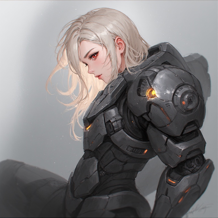 Powerful Anime Armor Maiden