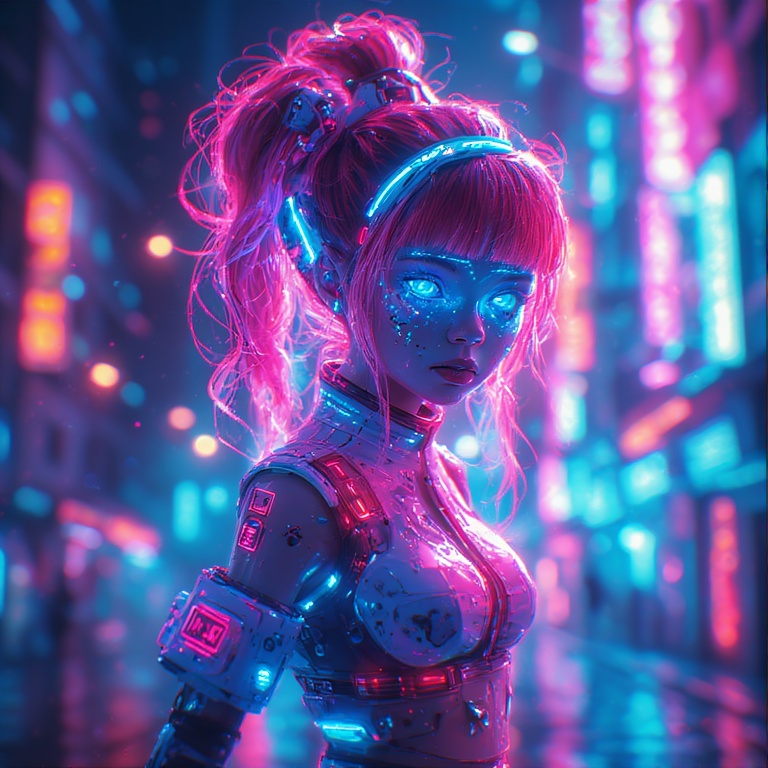 Neon Nurse Battle Girl