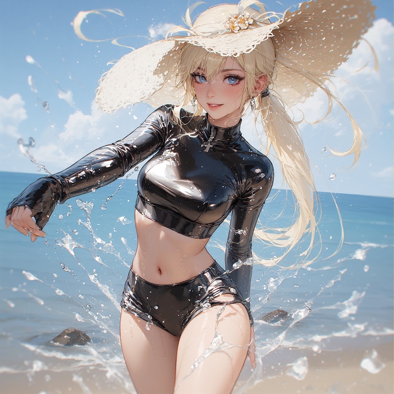 Beach Babe in Latex