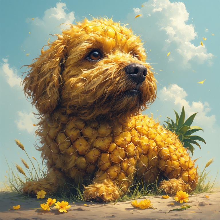 Pineapple Pooch Art