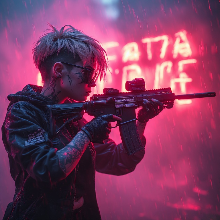 Cyberpunk Rebel Girl
