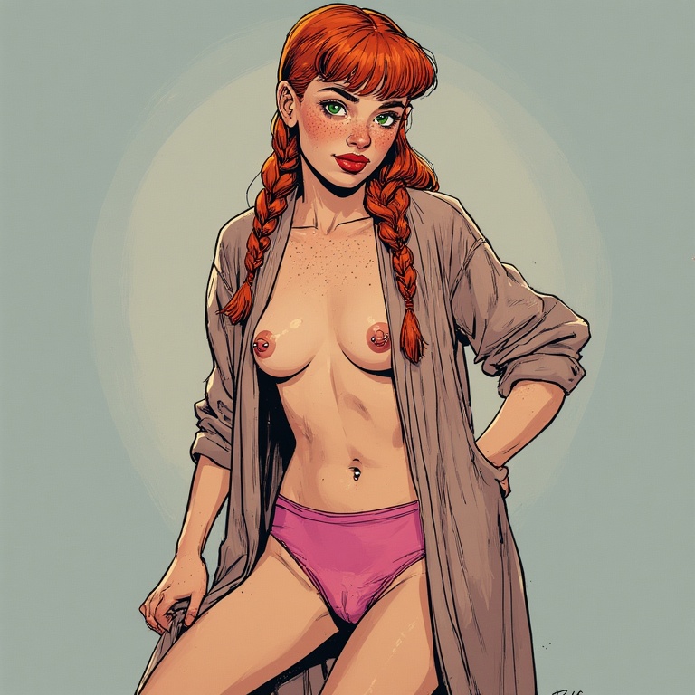Vixen in Vintage Robe