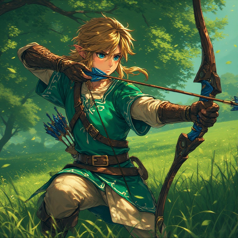 Green Archer in Field